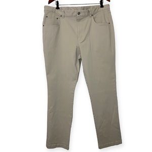 Tasso Elba Women’s Khaki Trouser Pants Size 36W 32L Career Wear Professional